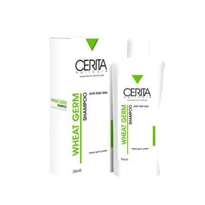 شامپو تقویت کننده و محرک رشد جوانه گندم سریتا 200 میل (Cerita Wheat Germ Shampoo For All Hair 200ml)